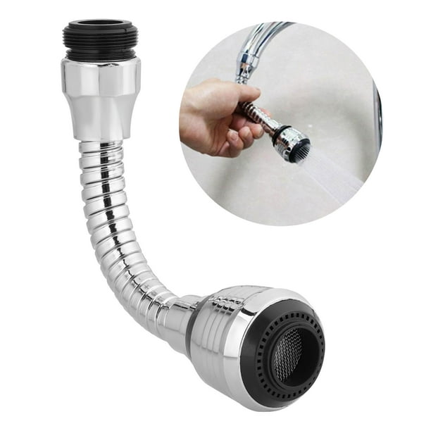 Rely2016 Plastic Faucet Extender 360 Degree Rotate Water Saving Kitchen Faucet Extender Sprayer Adjustable Swivel Diffuser Nozzle Filter Hose Flexible Sink Accessory 18cm Long Style 